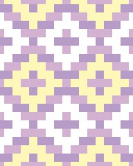 Geometric ornament of rhombuses in the native American style. Seamless pattern for web, print, textile, wallpaper, card, wrapping paper and background