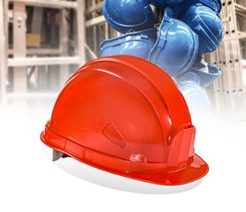 A safety helmet for work. occupational safety