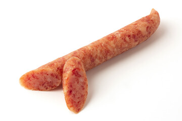 Chinese sausage isolated on a white background.