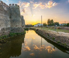 Mamure Castle sunset view in Anamur Town