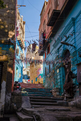 Fototapeta premium Cairo, Egypt - April 23, 2021: images with streets and architecture in Cairo, Year of the Crown-Virus Pandemic.