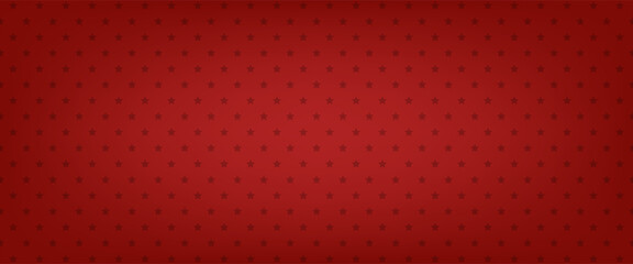 Red star vector background. American banner. Patriotic pattern