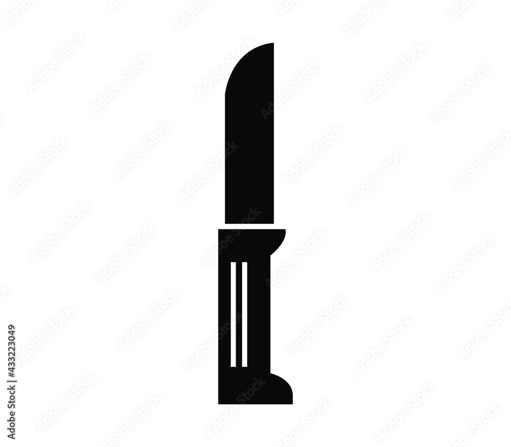 Wall mural camping knife icon