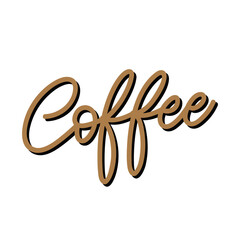 Coffee handwriting calligraphy isolated on white background , Vector Illustration EPS 10
