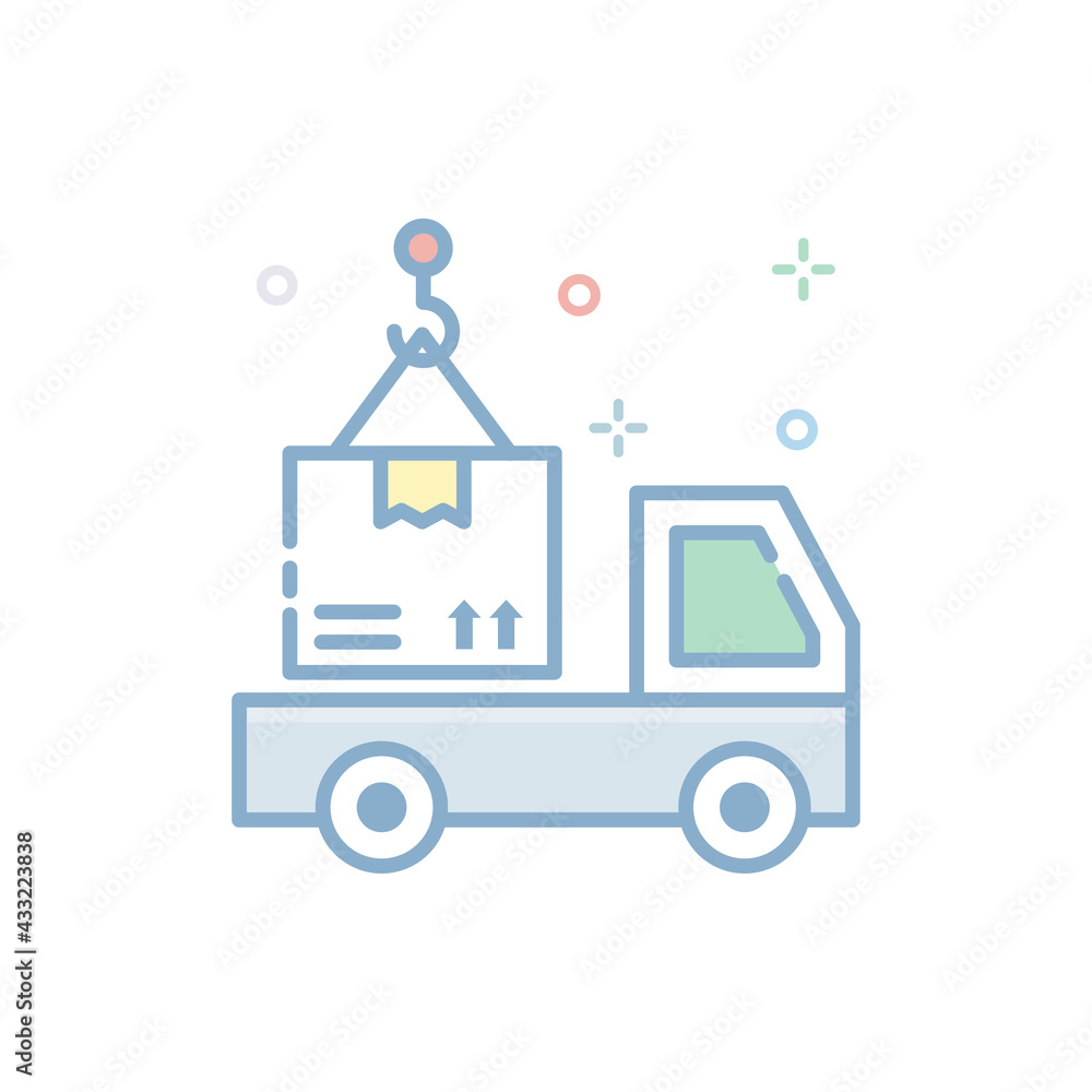 Poster loading vector filled outline icon. eps 10 file