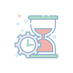Processing Time  Vector Filled Outline icon. EPS 10 file