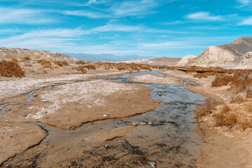 Beautiful natural landscape in Death Valley. Salt Creek Interpretive Trail