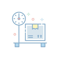 Weight Scale Vector Filled Outline icon. EPS 10 file