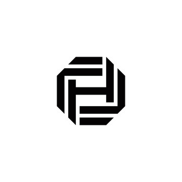 f h fh hf initial logo design vector template