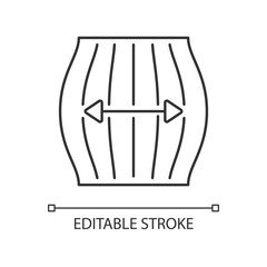Stretch fabric property linear icon. Stretchable synthetic and knitted fibers. Thin line customizable illustration. Contour symbol. Vector isolated outline drawing. Editable stroke