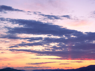 Fototapeta na wymiar Dramatic sunset with clouds.