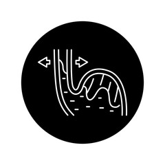 GERD olor line icon. Gastroesophageal reflux disease. Pictogram for web page, mobile app, promo.