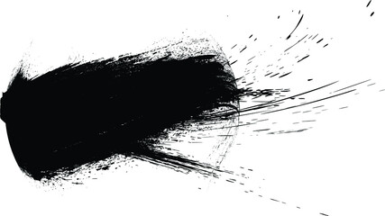 Splatter Paint Texture . Distress Grunge background . Scratch, Grain, Noise rectangle stamp . Black Spray Blot of Ink.Place illustration Over any Object to Create Grungy Effect .abstract vector.