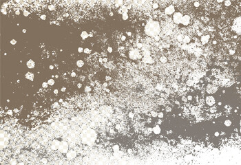 Mold, mildew, decay, stains, splashes, explosion. On an isolated background. Trail of grunge blots and splashes. Vector pattern of natural origin.
