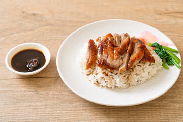 Roasted duck on rice
