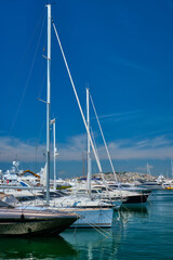 Yachts and boats in port of Athens. Athens, Greece