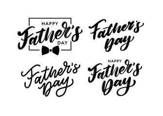 Happy fathers day. Lettering. Holiday calligraphy text