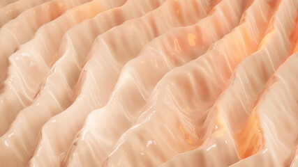 3d render abstract background. Beautiful milk waves. Digital illustration for wallpapers, posters and covers.