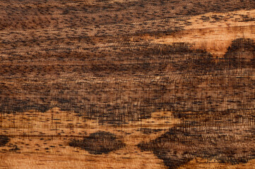 Abstract background of brown wooden surface. Closeup topview for artworks.