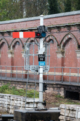 Upper quadrant pole mounted semaphore signal at Shrewsbury station