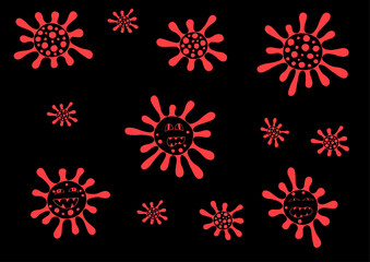 Coronavirus. Vector illustration of the problem of coronavirus