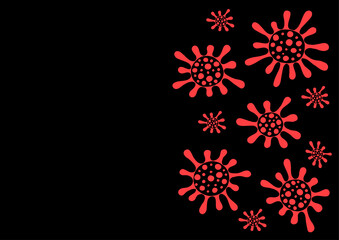 Coronavirus. Vector illustration of the problem of coronavirus