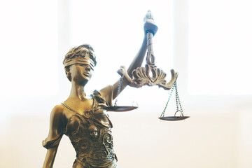Scales of Justice symbol, legal law concept image	