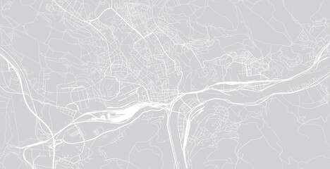Urban vector city map of usti nad labem, Czech Republic, Europe