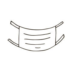 Vector icon in hand draw style. Image isolated on white background