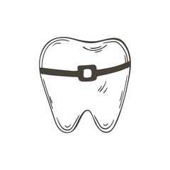 Vector icon in hand draw style. Image isolated on white background