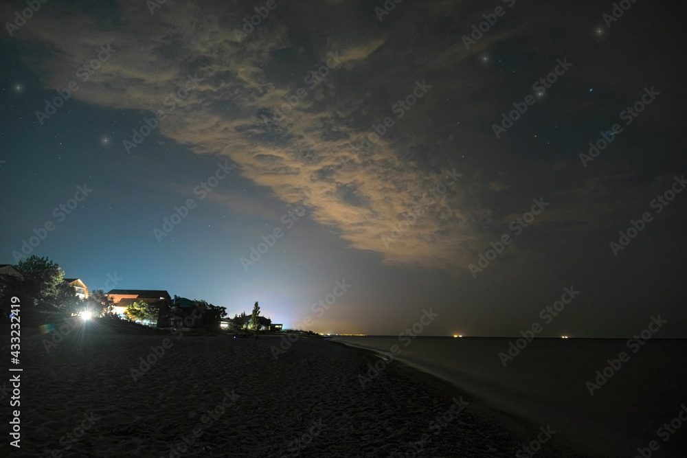 Canvas Prints Starry night and summer seashore