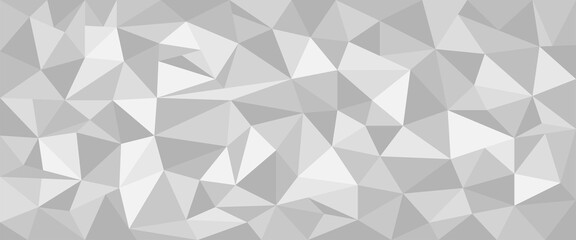 Abstract triangles background. Geometric white and gray pattern. Vector