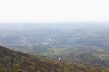 Fototapeta premium Panoramic view from Avala Tower near Belgrade, Serbia