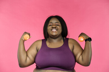 Young woman making pilates and functional training at the gym