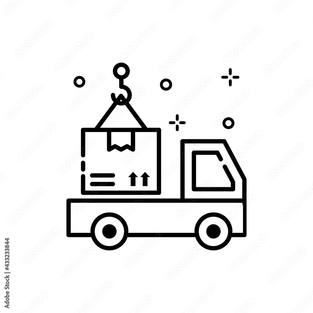 Aufkleber loading vector outline icon. eps 10 file