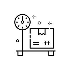 Weight Scale Vector Outline icon. EPS 10 file