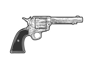 Colt Peacemaker sketch raster illustration