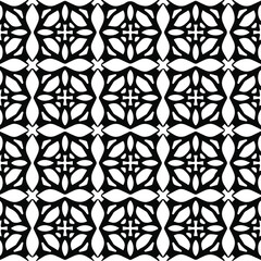 Geometric vector pattern with Black and white colors. Seamless abstract ornament for wallpapers and backgrounds.