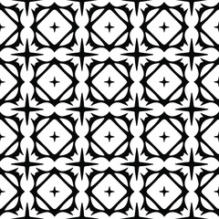 Fototapeta premium Geometric vector pattern with Black and white colors. Seamless abstract ornament for wallpapers and backgrounds.