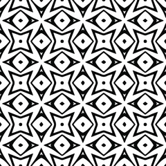 Geometric vector pattern with Black and white colors. Seamless abstract ornament for wallpapers and backgrounds.