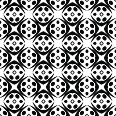 Geometric vector pattern with Black and white colors. Seamless abstract ornament for wallpapers and backgrounds.