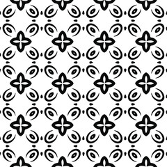Geometric vector pattern with Black and white colors. Seamless abstract ornament for wallpapers and backgrounds.