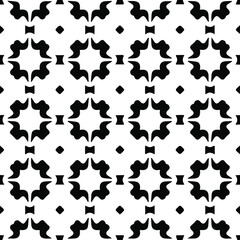 Geometric vector pattern with Black and white colors. Seamless abstract ornament for wallpapers and backgrounds.