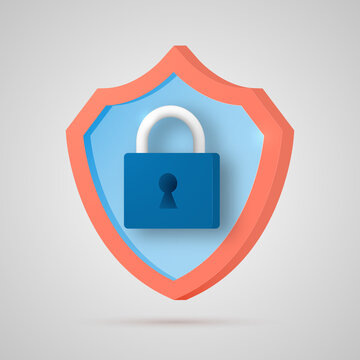 Security icon isolated on a light background. Vector illustration.
