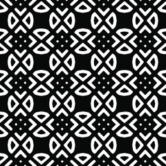 Geometric vector pattern with Black and white colors. Seamless abstract ornament for wallpapers and backgrounds.