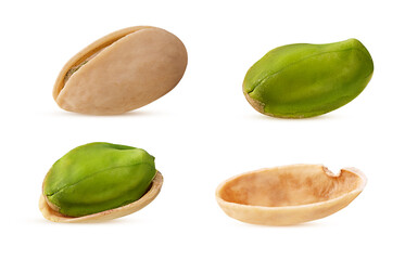 Set tasty organic pistachio nuts