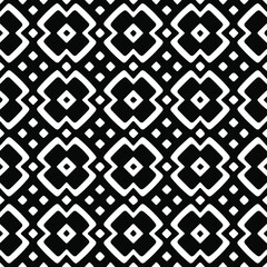 Geometric vector pattern with Black and white colors. Seamless abstract ornament for wallpapers and backgrounds.