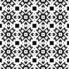 Geometric vector pattern with Black and white colors. Seamless abstract ornament for wallpapers and backgrounds.