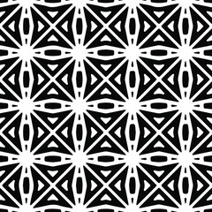Geometric vector pattern with Black and white colors. Seamless abstract ornament for wallpapers and backgrounds.