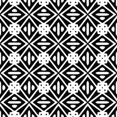 : Geometric vector pattern with Black and white colors. Seamless abstract ornament for wallpapers and backgrounds.